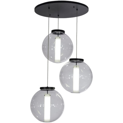 Meyda Tiffany Cilindro 3 Light 34" Wide Multi Light Pendant