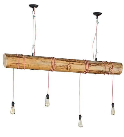 Hounds Tooth 4 Light 7" Wide Abstract Linear Pendant