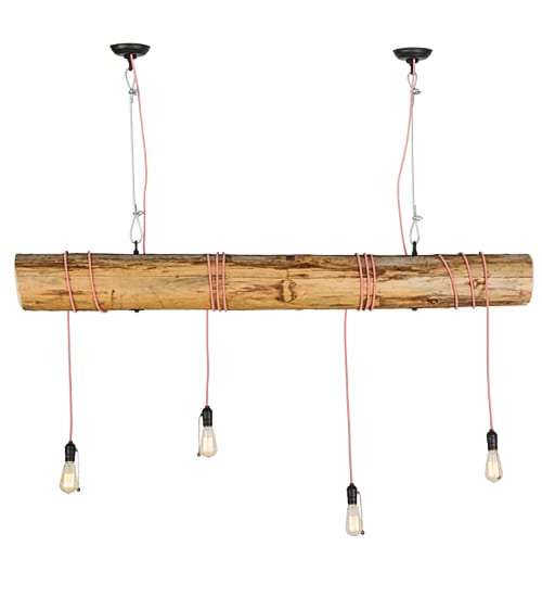 Hounds Tooth 4 Light 7" Wide Abstract Linear Pendant