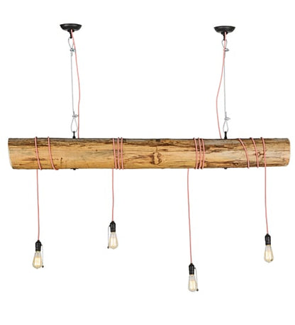 Hounds Tooth 4 Light 7" Wide Abstract Linear Pendant