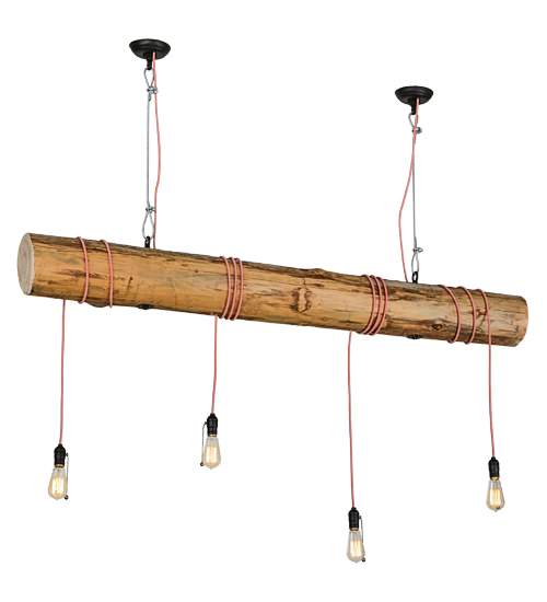 Hounds Tooth 4 Light 7" Wide Abstract Linear Pendant