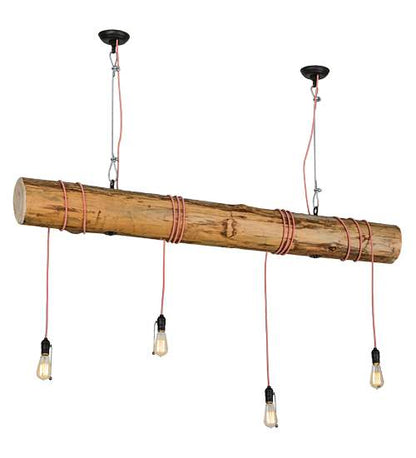 Hounds Tooth 4 Light 7" Wide Abstract Linear Pendant