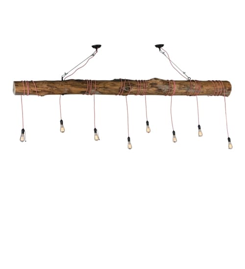 Hounds Tooth 8 Light 7" Wide Abstract Linear Pendant