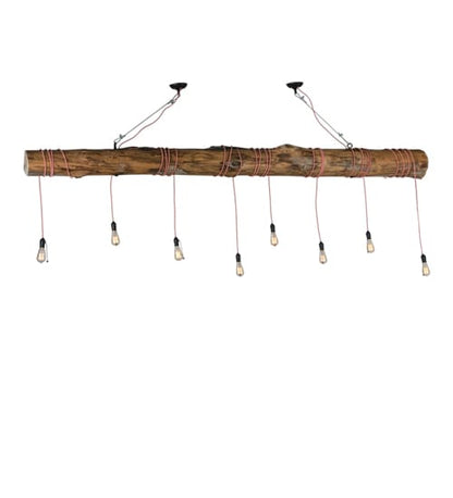 Hounds Tooth 8 Light 7" Wide Abstract Linear Pendant