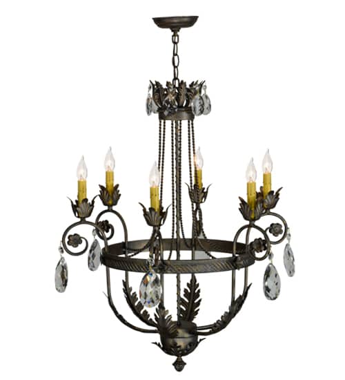 Antonia 6 Light 26" Wide Crystal Candle Style Chandelier