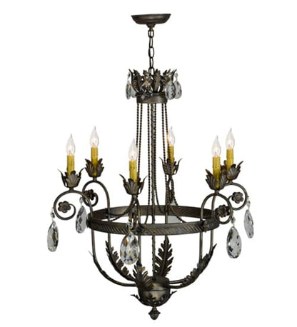 Antonia 6 Light 26" Wide Crystal Candle Style Chandelier