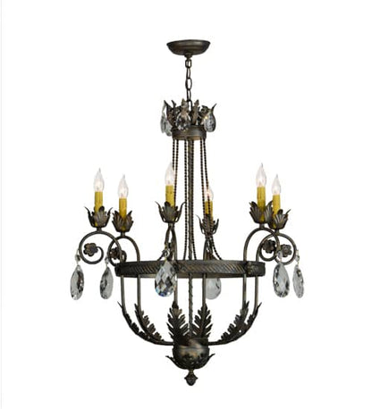 Antonia 6 Light 26" Wide Crystal Candle Style Chandelier