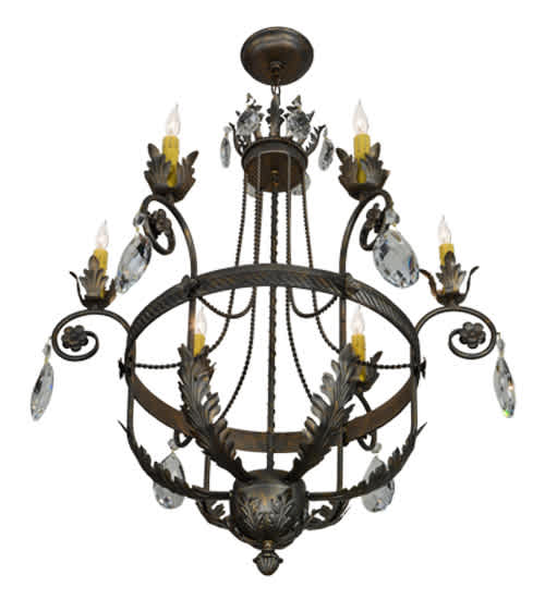 Antonia 6 Light 26" Wide Crystal Candle Style Chandelier
