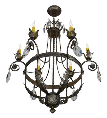 Antonia 6 Light 26" Wide Crystal Candle Style Chandelier