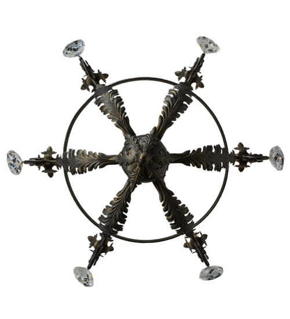 Antonia 6 Light 26" Wide Crystal Candle Style Chandelier