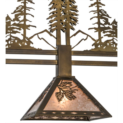 Meyda Tiffany Tall Pines 3 Light 45" Wide Linear Pendant