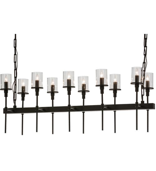 Long Fantasy 10 Light 14" Wide Linear Chandelier