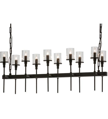 Long Fantasy 10 Light 14" Wide Linear Chandelier