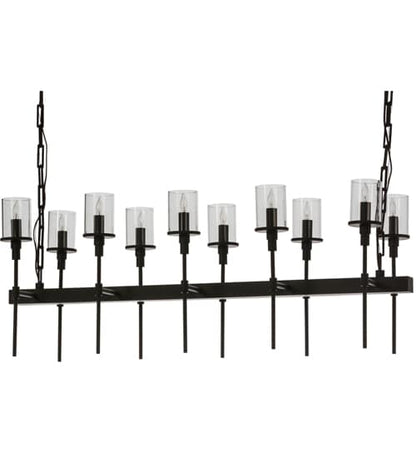 Long Fantasy 10 Light 14" Wide Linear Chandelier