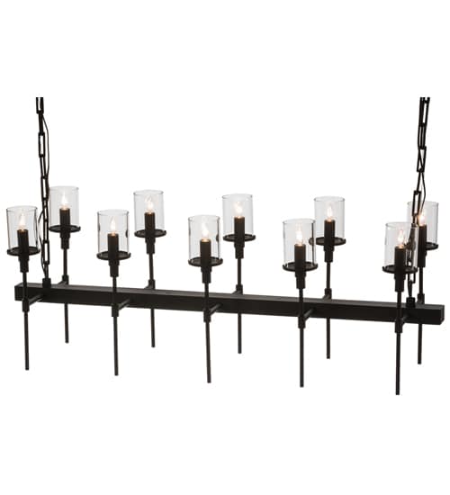 Long Fantasy 10 Light 14" Wide Linear Chandelier