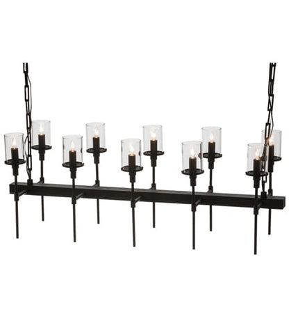 Long Fantasy 10 Light 14" Wide Linear Chandelier