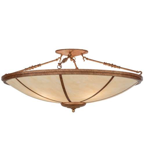 Commerce 4 Light 45" Wide Semi-Flush Bowl Ceiling Fixture - Autumn Leaf Finish