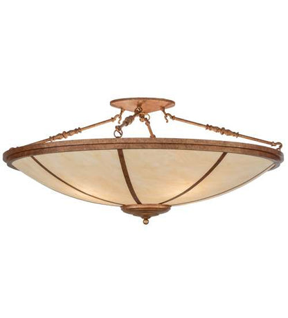 Commerce 4 Light 45" Wide Semi-Flush Bowl Ceiling Fixture - Autumn Leaf Finish