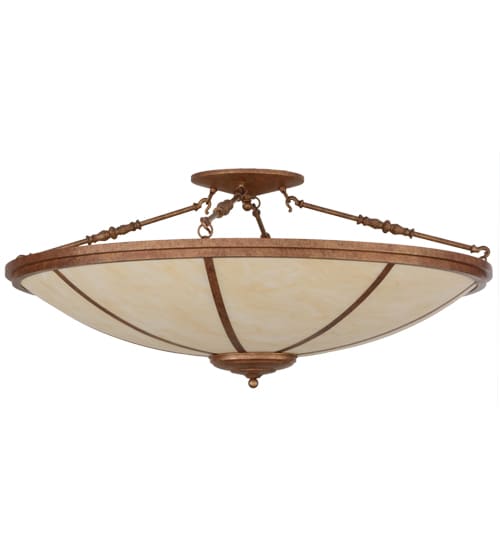 Commerce 4 Light 45" Wide Semi-Flush Bowl Ceiling Fixture - Autumn Leaf Finish