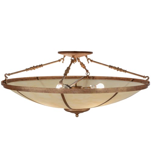 Commerce 4 Light 45" Wide Semi-Flush Bowl Ceiling Fixture - Autumn Leaf Finish