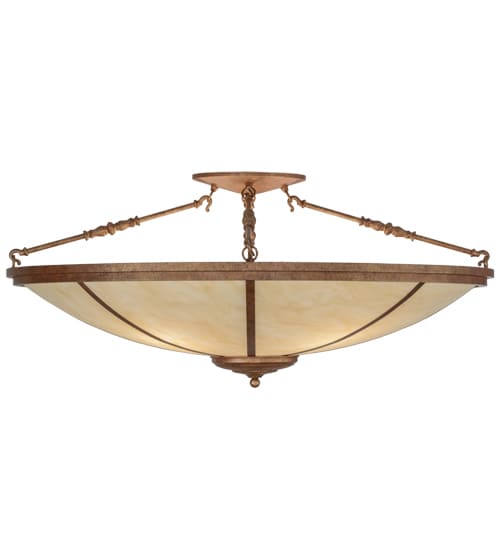 Commerce 4 Light 45" Wide Semi-Flush Bowl Ceiling Fixture - Autumn Leaf Finish