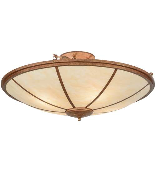Commerce 4 Light 45" Wide Semi-Flush Bowl Ceiling Fixture - Autumn Leaf Finish