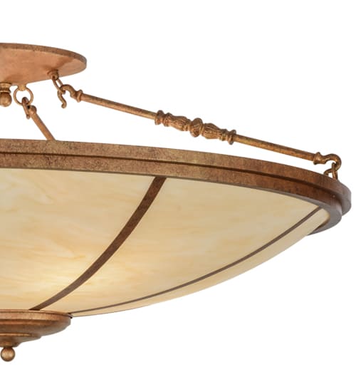 Commerce 4 Light 45" Wide Semi-Flush Bowl Ceiling Fixture - Autumn Leaf Finish