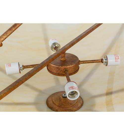 Commerce 4 Light 45" Wide Semi-Flush Bowl Ceiling Fixture - Autumn Leaf Finish