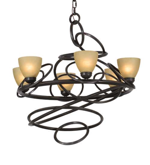 Anneau 6 Light 29" Wide Ring Chandelier