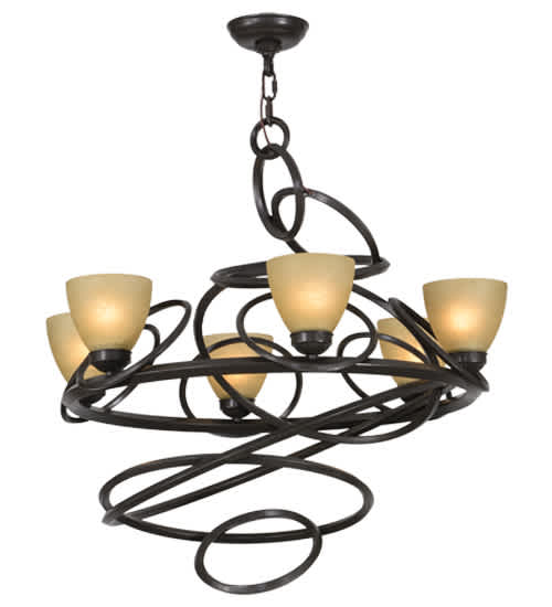 Anneau 6 Light 29" Wide Ring Chandelier