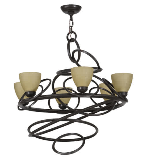 Anneau 6 Light 29" Wide Ring Chandelier