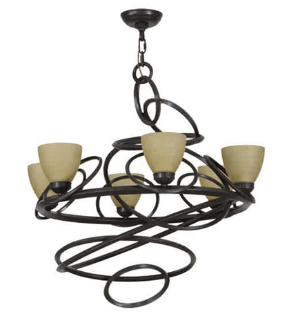 Anneau 6 Light 29" Wide Ring Chandelier