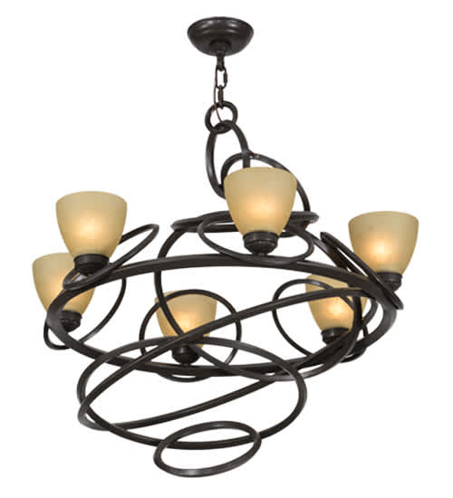 Anneau 6 Light 29" Wide Ring Chandelier