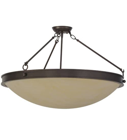 Dionne 3 Light 30" Wide Semi-Flush Bowl Ceiling Fixture - Mahogany Bronze Finish