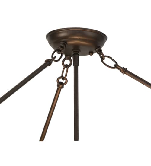 Dionne 3 Light 30" Wide Semi-Flush Bowl Ceiling Fixture - Mahogany Bronze Finish