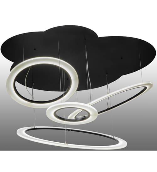 Anillo Tilt 84" Wide Abstract Multi Light Pendant