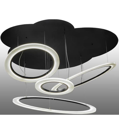 Anillo Tilt 84" Wide Abstract Multi Light Pendant