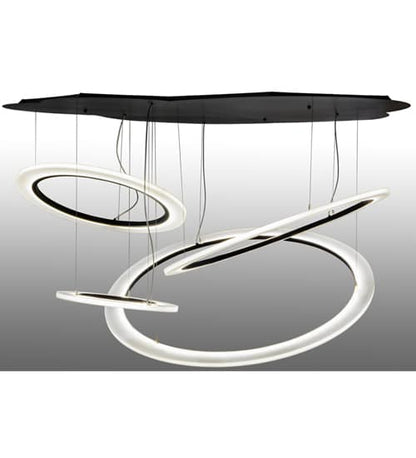 Anillo Tilt 84" Wide Abstract Multi Light Pendant
