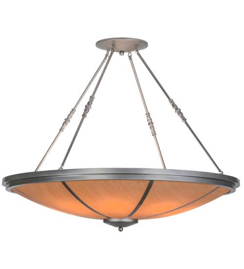 Commerce 8 Light 48" Wide Semi-Flush Bowl Ceiling Fixture - Nickel Finish