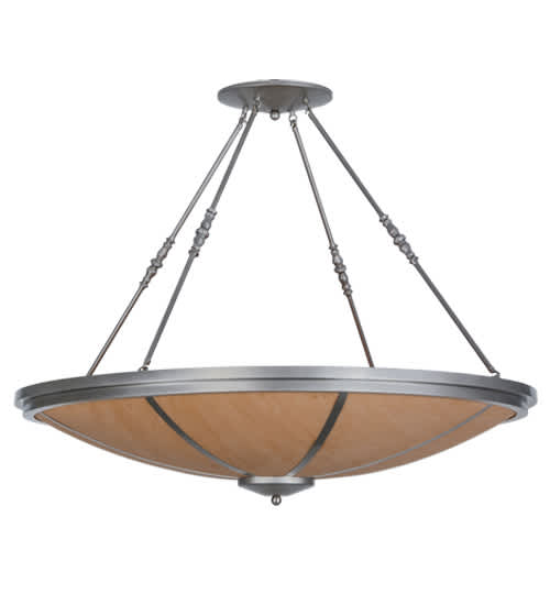 Commerce 8 Light 48" Wide Semi-Flush Bowl Ceiling Fixture - Nickel Finish