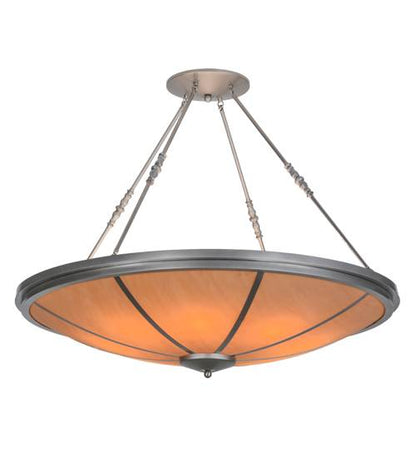 Commerce 8 Light 48" Wide Semi-Flush Bowl Ceiling Fixture - Nickel Finish