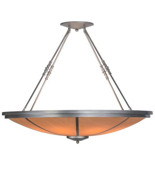 Commerce 8 Light 48" Wide Semi-Flush Bowl Ceiling Fixture - Nickel Finish