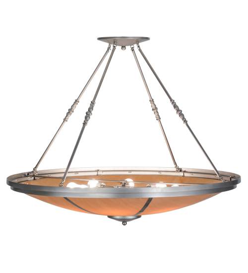 Commerce 8 Light 48" Wide Semi-Flush Bowl Ceiling Fixture - Nickel Finish