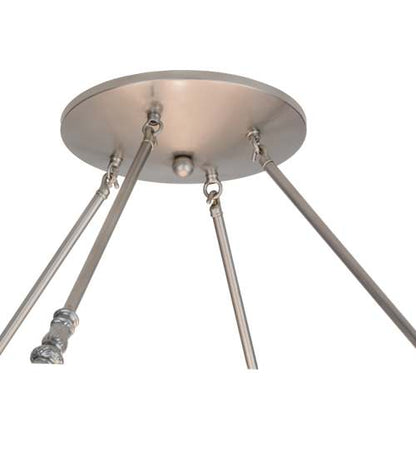 Commerce 8 Light 48" Wide Semi-Flush Bowl Ceiling Fixture - Nickel Finish