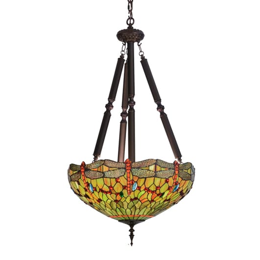 Tiffany Hanginghead Dragonfly 5 Light 22" Wide Pendant