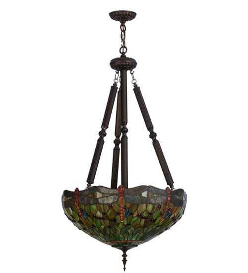 Tiffany Hanginghead Dragonfly 5 Light 22" Wide Pendant