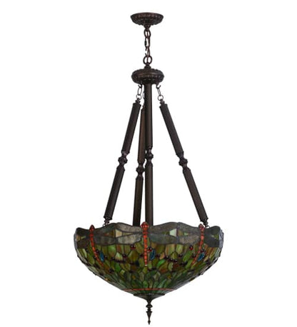 Tiffany Hanginghead Dragonfly 5 Light 22" Wide Pendant