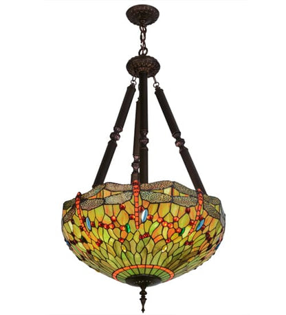 Tiffany Hanginghead Dragonfly 5 Light 22" Wide Pendant