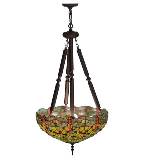 Tiffany Hanginghead Dragonfly 5 Light 22" Wide Pendant