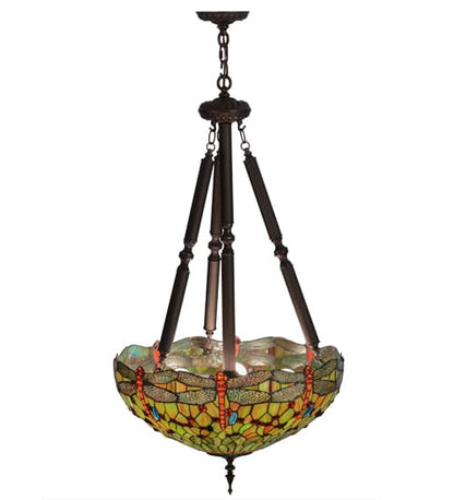 Tiffany Hanginghead Dragonfly 5 Light 22" Wide Pendant